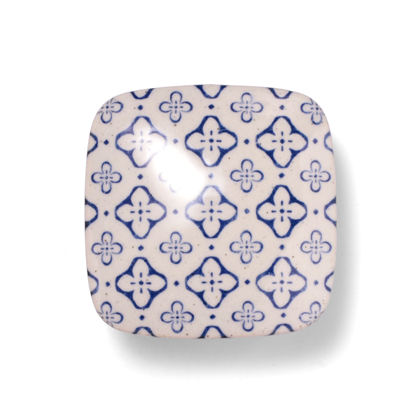 藍色Studio M' Nobana 野花二段疊盒蓋子表面俯視圖