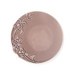 Studio M' MINT 薄荷葉浮雕餐盤 20cm - 啡色 正面