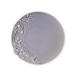 Studio M' MINT 薄荷葉浮雕餐盤 20cm - 深灰色 正面