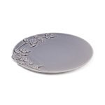 Studio M' MINT 薄荷葉浮雕餐盤 20cm - 深灰色款側面