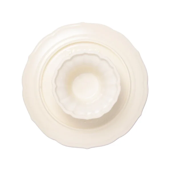 Studio M' Parler 花瓣高腳托盤白色款底部圖