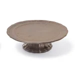 Studio M' Parler 花瓣高腳托盤 24cm 古銅色款 白色背景俯視圖