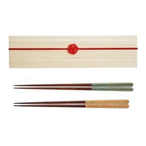 日本製 Tetote KOMA 對筷套裝 綠色與紅色