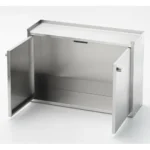 日本製造吉川不銹鋼雙門調味料收納櫃打開門可看見整個櫃的結構圖。