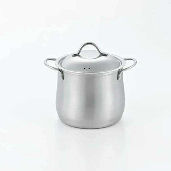 日本製造 吉川 郷技系列不銹鋼深型雙耳鍋15cm 前面