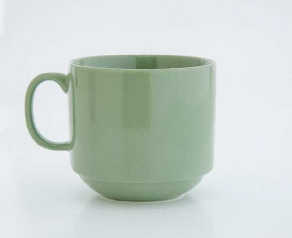 綠色 CDF ètendue I LOVE CAT！貓咪面圖案可堆疊陶瓷杯後面