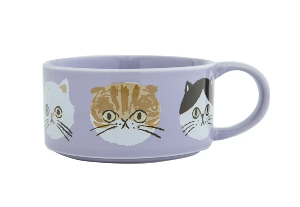 紫色 CDF ètendue I LOVE CAT!貓咪湯碗正面 pic. 2