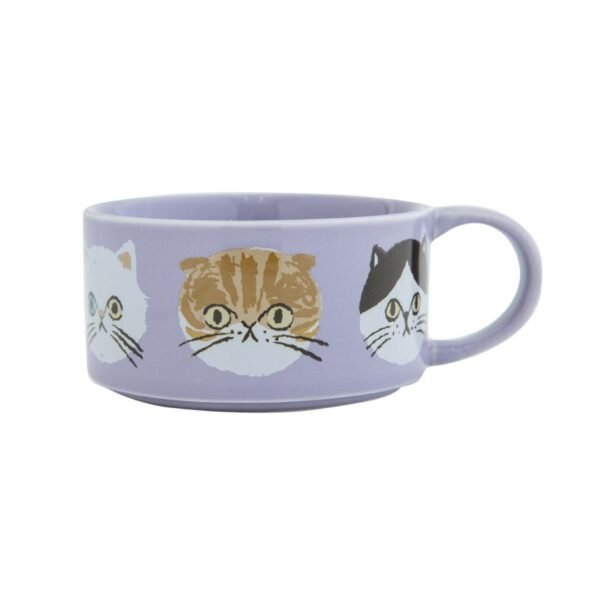 CDF ètendue I LOVE CAT！貓咪湯杯 紫色款正面