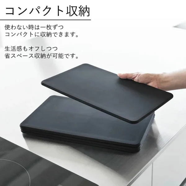 日本 TOWER 電磁爐專用 磁吸4截擋油板 可摺疊示範