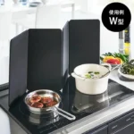 日本 TOWER 電磁爐專用 磁吸4截擋油板 可打開使用示範