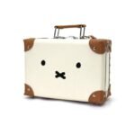 Miffy 皮革手提行李箱 白色, 正面偏側角度展示照