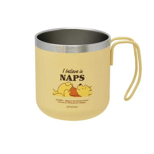 CAPTAIN STAG × Disney 不鏽鋼真空保溫杯-Winnie the Pooh(正面)