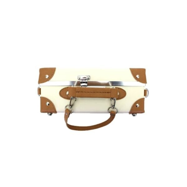 Miffy 皮革手提行李箱 白色, 頂部視角展示照