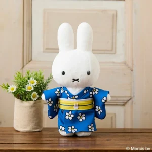 Miffy 藍色和服公仔 （正面）2 Miffy Blue Kimono Plush – Front View 2