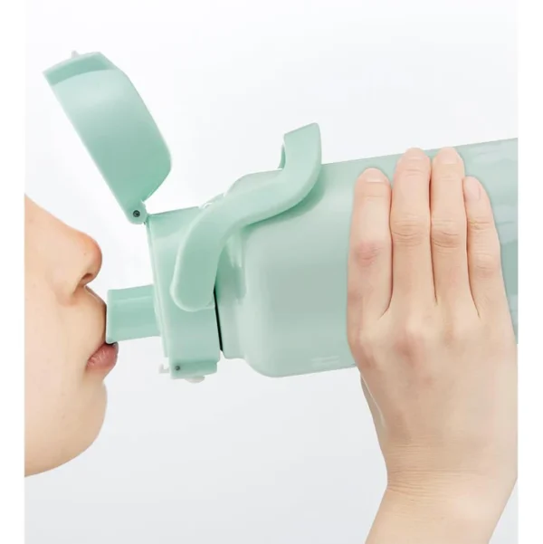 Miffy 不鏽鋼保溫水樽 1000ml,飲水示範