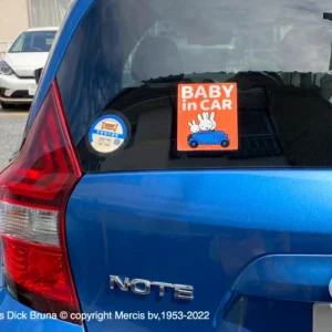 日本製 Miffy 車用貼紙(Kids in Car・車內展示) | Made in Japan Miffy “Kids in Car” Car Sticker – In‑Car Display