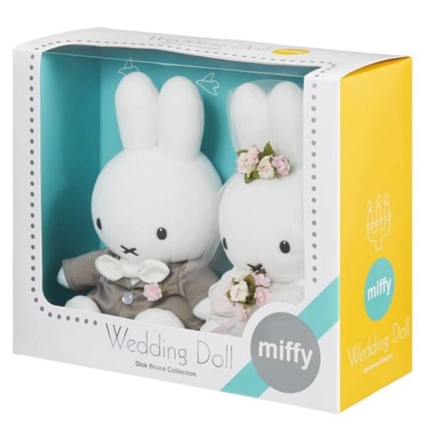Miffy Bruna 婚禮公仔 - 西式婚禮造型,放在盒內側面