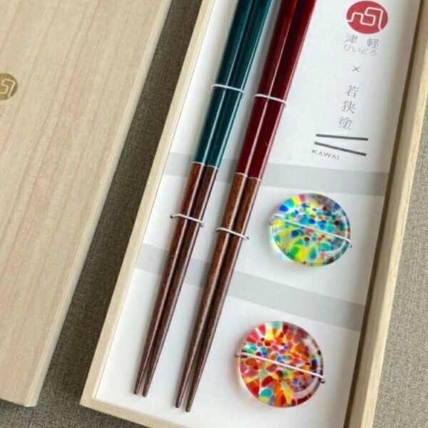 津輕琉璃 對筷連筷架禮盒