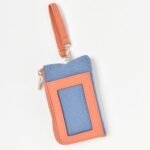 Miffy 彩色刺繡鑰匙證件收納包 藍色, 背面展示