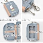 Miffy 書本造型智能鑰匙包 藍色, 不同角度與細節展示照