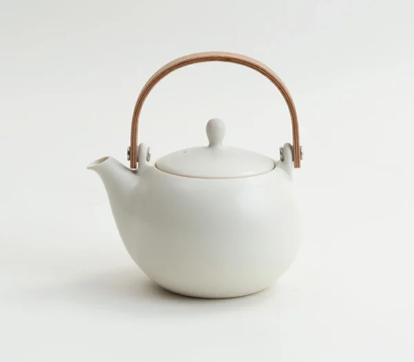 SALIU YUI 祥「結」日本製美濃燒日式茶壺 600ml 白色