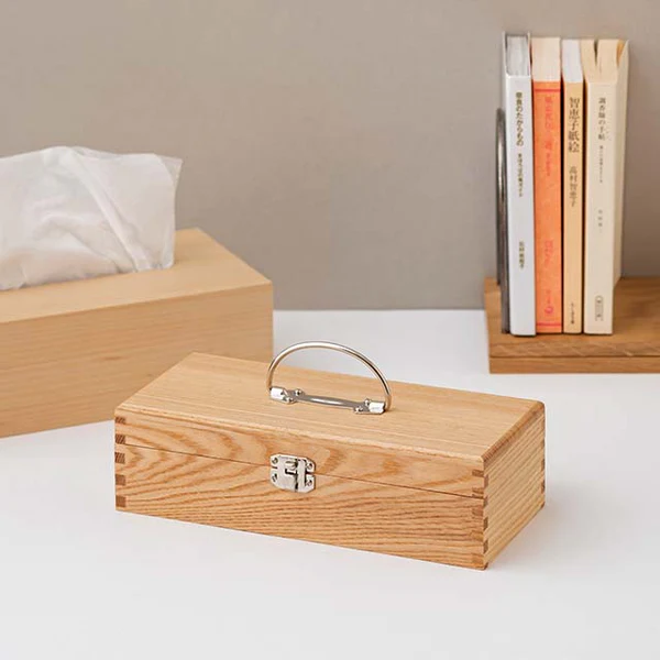 扁形木製工具收納箱, 桌面擺設展示