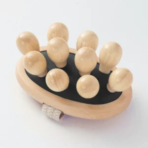 日本製 木製按摩器, 主圖展示木質按摩顆粒朝上