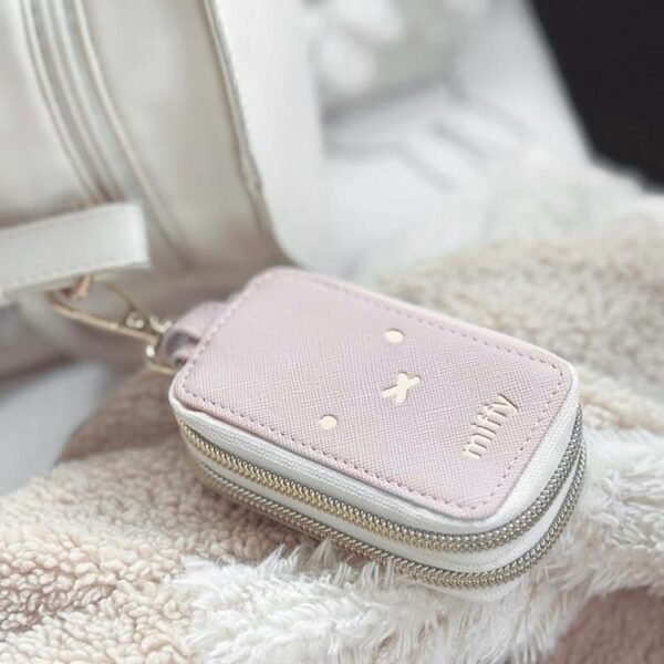 Miffy 米菲 雙層智能鑰匙包 淺啡色・象牙色・深啡色, 三色正面產品展示照