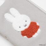 Miffy 刺繡卡套零錢包 - 灰色 Miffy圖案大特寫