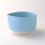 美濃燒 空練片口抹茶碗（大）- 淺藍色