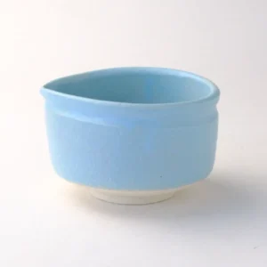 美濃燒 空練片口抹茶碗(大)- 淺藍色