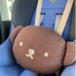 Miffy Boris 汽車用睡枕公仔掛在汽車座位上