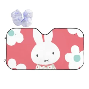 Miffy 粉紅花汽車前擋風玻璃遮光板 70×130cm