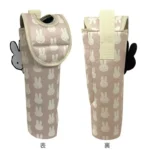 Miffy 直立式車用紙巾套,粉紅色款前面與背面合併展示圖