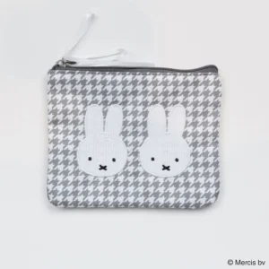 Miffy 平面零錢包 - 千鳥格灰色