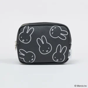 Miffy 表情圖案方形小袋 - 黑色