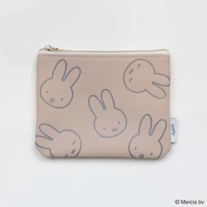 Miffy 表情圖案平面小袋 - 杏色