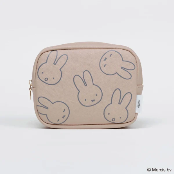 Miffy 表情圖案方形小袋 – 杏色