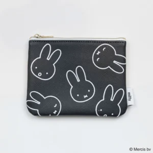 Miffy 表情圖案平面小袋 - 黑色