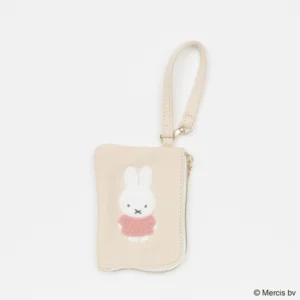 Miffy 刺繡卡圖零錢包 - 杏色