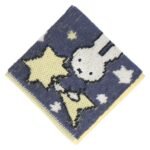 Miffy 方形毛巾 – 流星 藍色，圖案放大展示