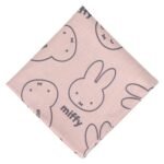 Miffy 臉圖案方形毛巾 - 粉紅 圖案特寫