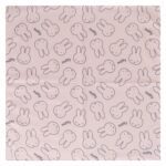 Miffy 臉圖案方形毛巾 - 粉紅 打開正面