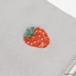 Miffy 刺繡卡套零錢包 - 灰色 士多啤梨刺繡圖案大特赦