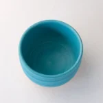 美濃燒抹茶碗（土耳其藍）俯視照