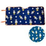 Miffy 可摺式汽車遮光板 藍色圓點 - 130×60cm