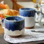 Chips Mug 白藍色潑墨款陶瓷杯 (380ml + 280ml)套裝特價