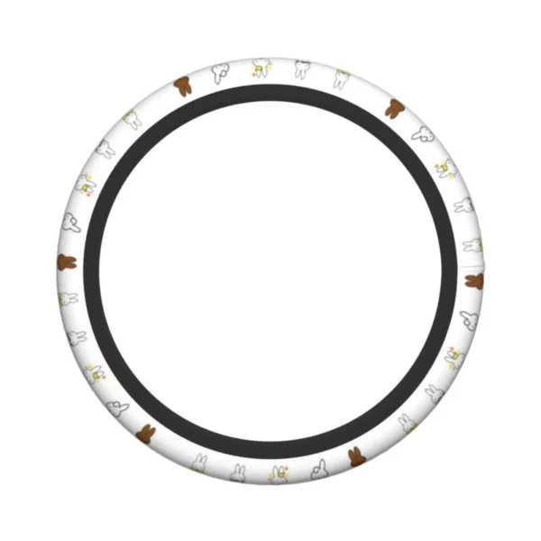 Miffy 防滑方向盤套 白色 正面展示