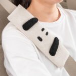 Snoopy 臉安全帶護墊 - 白色
