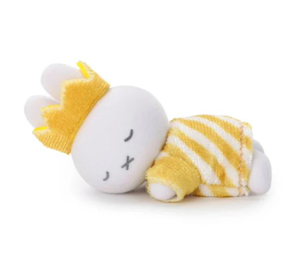 Miffy 70週年熟睡公仔 7cm - 黃色條紋裙子